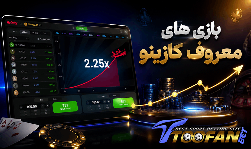 معروف ترین بازی های کازینو